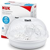 NUK Micro Express Plus Mikrowellen Sterilisator für Babyflaschen, 4 Babyflaschen & Zubehör,...