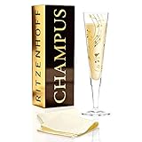 RITZENHOFF Champus Champagnerglas von Sibylle Mayer, aus Kristallglas, 200 ml, mit edlen...