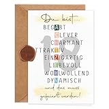 Giftota Geburtstagskarte 18. Jahre Mädchen Jungen (A6 Klappkarte mit Umschlag & Wachssiegel),...