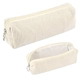 Deepton Federmäppchen Cord, Stifte Mäppchen Mädchen, Beige Aesthetic Pencil Case Girl Adults,...
