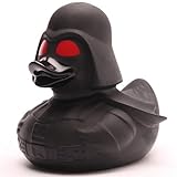 Duckshop I Badeente Black Star Red Eye I Quietscheente I L: 8,5 cm - inkl....