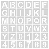 AIEX 36 Stück Buchstaben Schablonen Set, 5 cm Wiederverwendbare Buchstaben Schablone Schablonen...