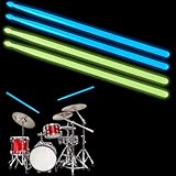 Sporgo 2 Paar 5A Drumsticks: Trommelstöcke Stöcke Nylon Leuchttrommelstöcke Kunststoff Cool Glow...