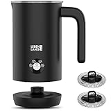 LEBENLANG Milchaufschäumer Elektrisch - 100% BPA-Frei & 4 Modi inkl. Ersatz Schneebesen I 240ml...