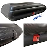 Dachbox Auto VDP-BA320 - Dachkoffer für Auto 320l - Autobox Dach im Carbonlook - Roof Box Autodach...