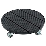 HRB WPC Pflanzenroller witterungsbestaendig 80 kg Tragkraft, Rollbrett Pflanzen, Untersetzer...