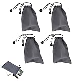 4 Pcs Grau Drawstring Aufbewahrungstasche,Beutel mit...