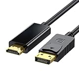 YIZITU DisplayPort-Anschluss auf HDMI-kompatibles Konverteradapterkabel 4K/1080P optionale...
