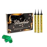 AKTIVHANDEL Glitzerfeuer Gold, 12 Tortenfontänen, Tischfeuerwerk für Geburtstag, Hochzeit und...