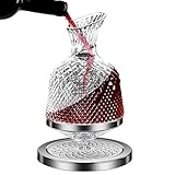 FmtwPhn Weinkaraffe, Weinkantalter - Whiskygießspinner Form | Crystal Vintage Wine Decanter...