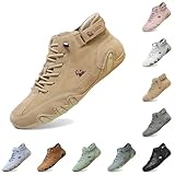 DRALOFAO Barfußschuhe Herren - Damen Unsex Hoch Alpaca Barfuss Schuhe Cowboystiefel Italienische...