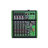 D Debra DI-6UX-Serie Professioneller Mixer Audio mit 99 DSP Digitaleffekten USB MP3 Eingang 48V...