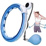 LEAFIA Smart Fitness Reifen, Ruhig Hula Hoop Gewichtsverlust, mit magnetische Scheibe, und 16...