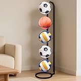 Kleemeiero Balllagerregal Ballständer Basketball Ballhalter Fussball mit 5 Ball Ständer Ball...