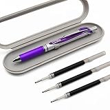 Pentel EnerGel XM BL77 Druckgelschreiber, 0,7 mm, 54 % recycelt, Violett, inklusive Geschenkbox und...