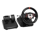 TOPINCN Driving Force Racing Wheel mit Pedal 180 Grad Paddle Shifter Vibration 5 in 1 Driving Force...