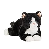 Teddy Hermann 91835 Schlenker-Katze schwarz 30 cm, Kuscheltier, Plüschtier mit recycelter Füllung