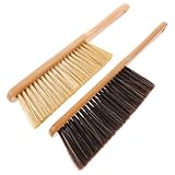 NIYANGLE 2 Stück Handfeger mit Holzgriff Kleine Staubbürste für Bett Fensterreinigung Robuste...