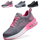 WUAYAMI Sicherheitsschuhe Arbeitsschuhe Herren Damen Leicht Atmungsaktiv Stahlkappenschuhe Sportlich...