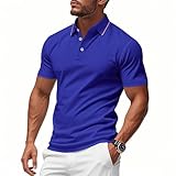 Poloshirt Herren Kurzarm Poloshirts Button Down Dry Fit Polo Shirts Basic Tshirt Hemd Shapewear...