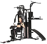 Dione HG5 - Fitnessstation - Multi-Gym - Krafstation mit Boxsack - Einschließlich 65 kg Gewichte -...