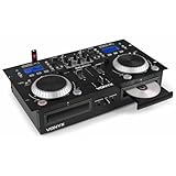 Vonyx CDJ500 DJ Controller mit Verstärker, 200 Watt, DJ Mischpult Bluetooth, DJ Pult Anfänger mit...