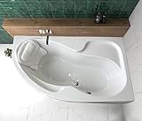 ECOLAM® Eckbadewanne WELA 160x100 cm RECHTS mit Acrylschürze | Badewanne Acrylwanne Sanitäracryl...