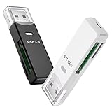 Durlo 2 Stück Micro SD-Kartenleser, USB-Speicherkartenadapter Für SD-Karten, Kompatibel Mit...