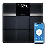 Beurer BF 450 Personenwaage mit App-Anbindung via Bluetooth, Körperfettwaage digital mit 17...