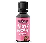 GymQueen Tasty Drops, Vollmilchschokolade, Flavour Drops ohne Kalorien, 30ml