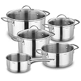 KOPF Topfset Induktion Clara 8-teilig | Backofen & Spülmaschinen geeignet | Kochtopf-Set für alle...