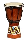 Wogeka - 20 cm Djembe - Bongo mit Dot Paint Muster Bemalung als Geschenk-Idee Afrika Style Drum...