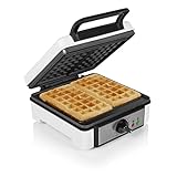 Princess Waffeleisen 132397, Belgische Waffelform, 1200 Watt, 0,75m Kabellänge, 19,8x19,5cm...