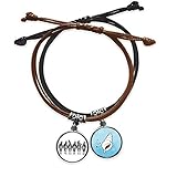 Different Action Pinto Animal Bracelet Rope Hand Chain Leather Conch Wristband, 7 4 inch, Leder