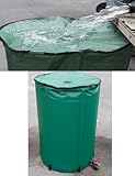 Zusammenklappbare Regentonne – Großer Wasserspeichertank for den Garten mit Wasserhahn und...