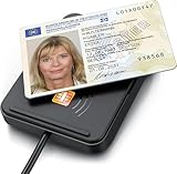 USB Chipkartenleser mit NFC - SmartCard Reader/SIM Kartenlesegerät - kompatibel mit Mac OS X +...