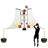 MiBoce Automatischer Basketballkorb-Returner, Basketball-Rebounder-Fänger-Trainer, Mit 45°-Neigung...