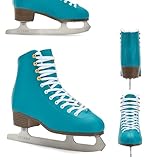 ATTABO ISLA Kinder Eiskunstlauf Schlittschuhe | Kunststoff-PVC Obermaterial | Verstärkte...