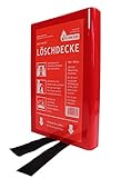EXDINGER Feuerlöschdecke 100x100 cm in Kunststoffbox gemäß DIN EN 1869:2001 (auch für...