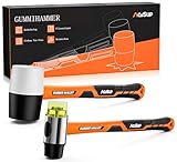 AojSup 2 tlg. Gummihammer Set, Inklusive 45mm Gummihammer und 30mm Doppelseitiger Weicher Hammer,...