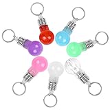 VALICLUD 21 Stück LED Glühbirne Schlüsselanhänger Blinkend Leuchten Charm Schlüsselring...