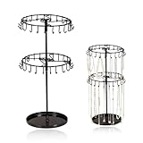 XHNKEG 2-Stufiger Schmuckständer Ketten, Schwarz Kettenständer Schmuck Halskettenhalter Drehbarer...