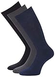 KB Bambus Socken ohne Gummi schwarz grau blau Bambussocken Unisex Gr. 39-42 43-46 (43-46)