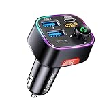 SYNCWIRE Bluetooth 5.3 FM-Transmitter-Autoladegerät 48W (PD 36W&12W) dualer USB-Anschluss...