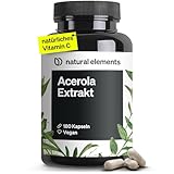Acerola Extrakt mit Vitamin C – hochdosiert, vegan – 180 Kapseln für 6 Monate – 660mg Acerola...