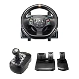 DOYO Gaming Lenkrad mit Pedalen und Schalthebel, 1080° Driving Force Gaming-Rennrad,...