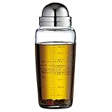 WMF Salat Dressingshaker 400ml, Glasbehälter mit Skalierung, mit 5 aufgedruckte Rezepte, Glas,...