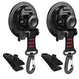 Robuste Saugnäpfe, 2 Stück mit Haken, verbesserter Auto-Camping-Saugnapf, Campingplane, Zubehör...