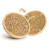 Holz-Labyrinth-Brettspiel mit zwei Versionen von verbessertem kreisförmigen Marmor-Labyrinth mit...