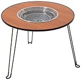 Tragbarer runder Grill, faltbares Design, 60 cm breite Tischplatte, multifunktionaler...